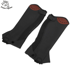 Demi-chaps en cuir véritable personnalisables élégants pour hommes et femmes de tailles variables équitation Kits équestres accessoires - Product Image 6