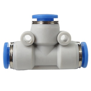 Accesorio de tubo neumático OEM <span class=keywords><strong>DEM</strong></span> PUT, accesorios de tubo de conexión rápida de aire de 3 vías, serie PUT de plástico, tipo Unión en T PUT4 - Product Image 4