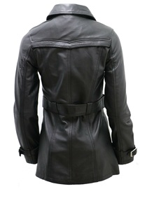 ปุ่มหนังแกะสีดำและการปิดเข็มขัดในทุกสีและหนังทำในปากีสถาน - Product Image 2