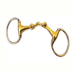 2025 nouveau HORSE allemand argent D Bit avec demi-lune lien Logo personnalisé en acier inoxydable Western Racing Eggbutt Bit - Product Image 4