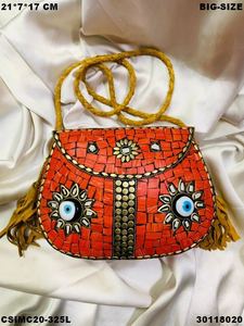 Bolso de Mano de Metal con Mosaico, Diseño Artesanal, Multicolor, para Fiestas y Bodas, Estilo Internacional, a la Moda - Product Image 4
