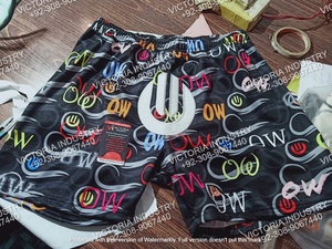 2023 hommes basket-ball Shorts Fitness Baggy Style Double imprimé Polyester maille tissu respirant taille élastique motif non tissé - Product Image 6