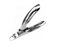Coupe-ongles en acier inoxydable en gros pour faux ongles, coupe-pointes en U pour extensions, coupe-ongles acryliques pour soins des doigts/des orteils