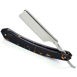 Hoja de afeitar de peluquero de acero Damasco de etiqueta privada del fabricante profesional para afeitado facial con logotipo y embalaje personalizados - Product Image 4