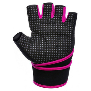 Guantes de gimnasia con logotipo personalizado para mujer, manoplas de levantamiento de pesas con logotipo personalizado de alta calidad, para entrenamiento, Fitness, levantamiento de pesas - Product Image 3
