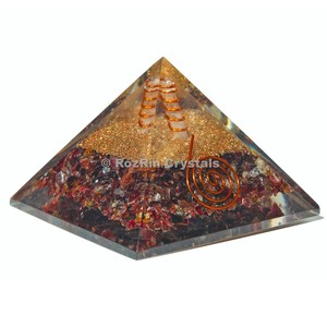 Pirámide de Orgón con Piedra de Ágata |   Decoración Budista para el Hogar |   Pirámide de Orgón con Piedra de Ágata a Bajo Precio - Product Image 1