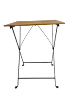 Ensemble de tables basses pliantes en bois d'acacia moderne de haute qualité avec pieds en fer, pliables pour le jardin, faciles à déplacer, fabriquées au Vietnam