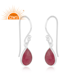 Handmade Sterling Silver Red Aventurine Gemstone Bezel <b>Dangle</b> <b>Earring</b> Jewelry for Women Gift for Her Dainty Collection - Product Image 2