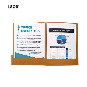 Có thể tái chế thân thiện với môi phân hủy sinh học kraft giấy hai-túi thư mục tập tin với A4/tùy chỉnh kích thước cho trình bày - Product Image 1