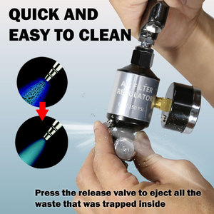 LEMATEC Air Filter Regulator 0-160 PSI Aluminum Alloy For Spray <b>Paint</b> Gun - Product Image 3