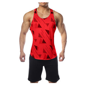 Cuello O entrenamiento gimnasio entrenamiento camiseta impresión camisa Casual de verano hombre tanque corriendo largueros - Product Image 1