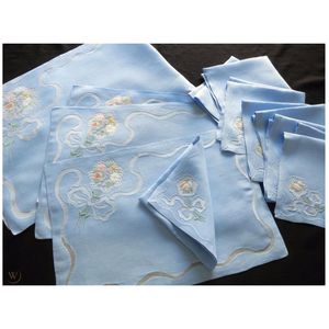 Quang Thanh 100% coton serviettes brodées à la main Style ourlet jetable maison avion utilisation haute Restaurants hôtels - Product Image 2