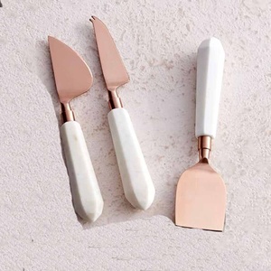 Juego de cuchillos de queso de la mejor calidad con diseño de mango de cuarzo rosa Juego de herramientas de queso real de alta calidad para el hogar - Product Image 2