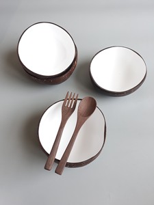 Bol en noix de coco laqué du Vietnam - Product Image 6