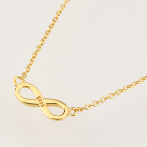 Collana Infinito FUAMAY in Argento Sterling 925, Delicata Catena con Zirconi, 8 Collane Choker con Lettera per Feste - Product Image 6