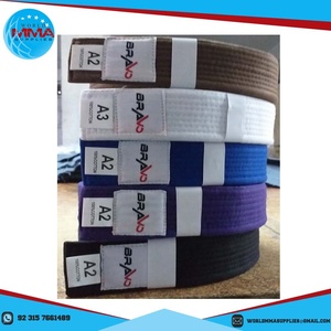 Ceintures de Jiu-Jitsu personnalisées 2027, 225-315 cm, 100 % coton, haute qualité, confortables, unisexes, adultes, arts martiaux, BJJ, judo, karaté, logo frontal - Product Image 4