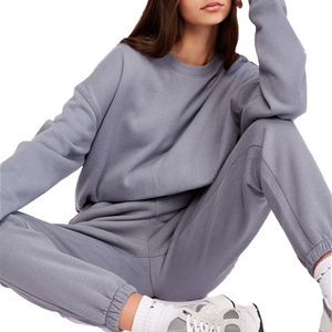 Premium Quality Full Sleeve Crew Neck Solid Streetwear Clothing Women Custom Sweatshirt Long Sleeve hood - Product Image 5