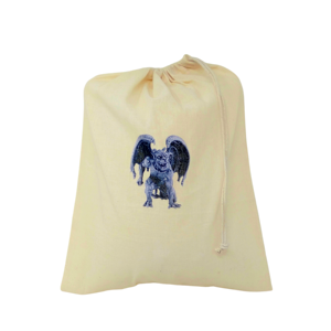 Biodegradable Custom Icon Printed Cotton Multiuse Drawstring Bag - Product Image 4