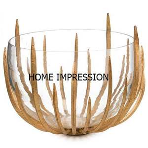 Organizador de cocina, vajilla, cuenco para servir frutas, cuenco brillante de aluminio chapado en oro de primera calidad, cuenco de almacenamiento de frutas a la venta - Product Image 4