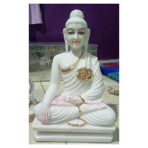 Magnifiques statues de Bouddha Gautam assis en marbre - Product Image 1
