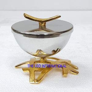 Support à fleurs en métal coulé couleur dorée blanc mat bol brûleur de haute qualité Mabkhara encens charbon de bois Oud - Product Image 2