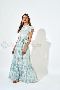 ชุดเดรสแฟชั่นแขนสั้นคอจีนสำหรับผู้หญิง,ชุดเดรสแฟชั่นสำหรับใส่ไปคลับปาร์ตี้แขนสั้นมีกระดุมที่ปกเสื้อด้านหน้าสีทอง - Product Image 5