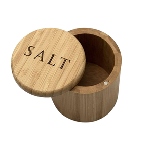 Contenedor de sal y pimienta de forma redonda de la mejor calidad, hecho a mano, de madera, Color marrón, almacenamiento de azúcar, Dabba de Home Arts - Product Image 6