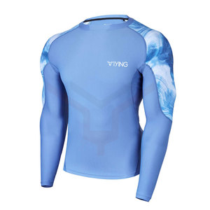 Private Label Long Spandex Rash Guard Gym Wear Respirant Compression Sport Style avec Logo Personnalisé Nouveau Design pour Summer MMA Use - Product Image 2