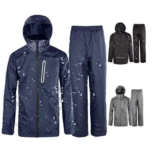 Erkekler yağmur ceket ve pantolon yağmurluk su geçirmez yağmurluklar mükemmel çalışma ceket trend 2023