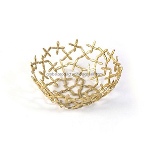 Bol en bois et en fer plaqué or, bol en acier inoxydable pour la décoration de la maison et du RESTAURANT d'hôtel - Product Image 2