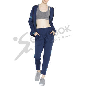 High Quality New Arrival Navy Blue Women's Tracksuit Set zip up Hoodie and Joggers Gym Quick-drying Breathable Women's Tracksuit - Product Image 2