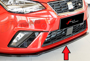 Seat Ibiza MK5 2017 - 2019 Rieger Design ตัวแยกใบมีดด้านหน้าลิปปีกเปียโนสีดำพลาสติกคุณภาพสูง - Product Image 4