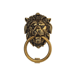 Anneau de heurtoir de porte en laiton satiné antique, accessoire de fenêtre de style victorien pour hôtels - Product Image 1