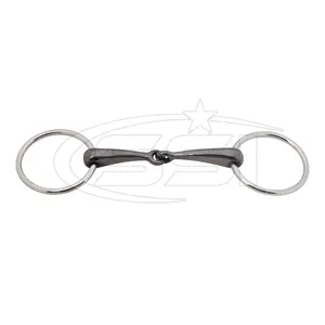 Brocas de anillo sueltas de acero inoxidable, equipo de caballos personalizado, Stables, mejilla completa, puntas de caballo