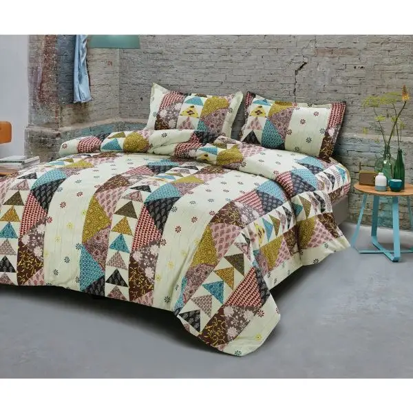 Toptan fiyat hint pamuk yatak çarşafı Sanganeri baskı çarşaf yastık kapakları ile yatak odası lüks nevresim takımı