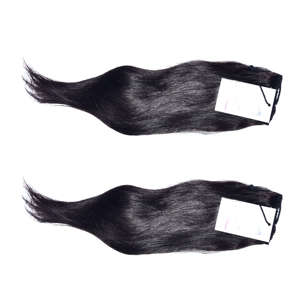 Extensions de cheveux humains vierges 100% naturels non traités, tissage droit, trame machine, cheveux indiens bruts de temple – Fournisseurs - Product Image 1