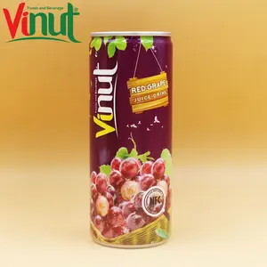 250ml VINUT缶 (缶詰) オリジナルテイストレッドグレープジュースメーカー無料サンプル無料デザインラベル良い価格100% 純粋