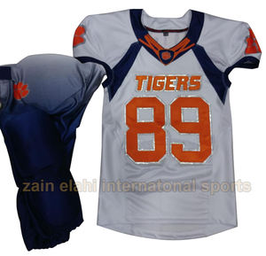 ชุดยูนิฟอร์มอเมริกันฟุตบอลแบบขายส่ง OEM ปี 2025 ชุดกีฬาทีมแบบกำหนดเอง เสื้อแขนสั้นระบายอากาศ แห้งเร็ว - Product Image 4