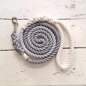 Amezing New Light Soft Gray ombre con gancho plateado correa de perro de cuerda de la mejor calidad - Product Image 1