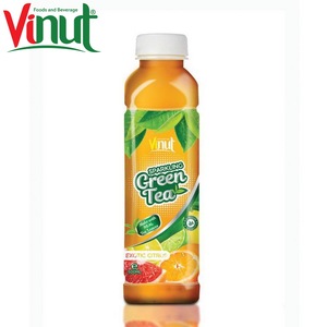 Bouteille de 500 ml d'eau pétillante naturelle au thé vert et aux agrumes exotiques, fabricant de boissons OEM ODM, marque privée - Product Image 1