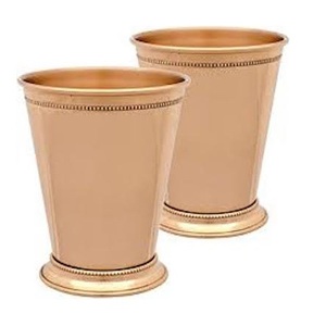 Taza de Julep de Metal de cobre puro 100% de estilo moderno, taza de Julep de Metal decorativa para servidor de jugo de agua potable de cobre - Product Image 4