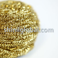 Balle de nettoyage en cuivre 65% zinc 35% or, haute qualité, couleur or, nettoyage du laiton, vaisselle, éponge en acier pour lave-vaisselle