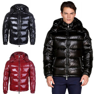 Nouvelle veste matelassée à capuche de haute qualité pour homme, modèle 2022, avec logo OEM, coupe oversize, noire, brillante, pour l'hiver - Product Image 5