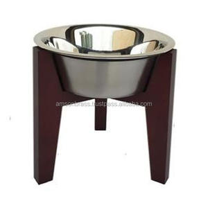 Iron <b>Frame</b> Luxury Pet Feeding Dog Bowl High Quality Stainless Steel Bowl with Decorative Bone Stand Bottom - Product Image 6