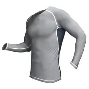 เสื้อ Rash Guard สำหรับผู้ชายแขนยาวดีไซน์ระบายอากาศได้ดี2022โลโก้ตามสั่ง - Product Image 4