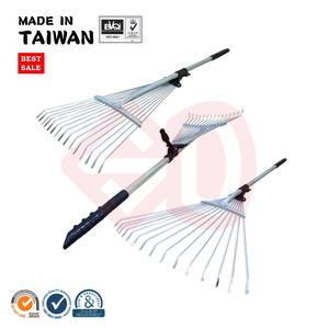 galvanized adjustable metal steel <b>garden</b> rake - Product Image 5
