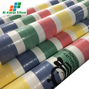 ผ้าใบกันน้ำลายทาง PE แบบม้วน วัสดุดิบ 2x100 เมตร ขายส่งขายดี - Product Image 5
