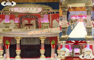 Maharani-Mandap de boda al aire libre, para escenario, tradicional, para exteriores, estilo abierto real, nuevo - Product Image 4