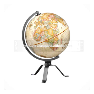 Replicartz IQ-IT-06 Globo Terráqueo Decorativo de Metal para Escritorio, Globo de la Tierra Educativo para Niños, Adultos, Escuela, Hogar, Oficina - Product Image 1