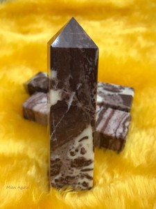 Calidad Premium a granel Chocolate Jaspe pulido punta Torre varita piedra preciosa cristal para curar amor tranquilidad integridad Reiki - Product Image 5